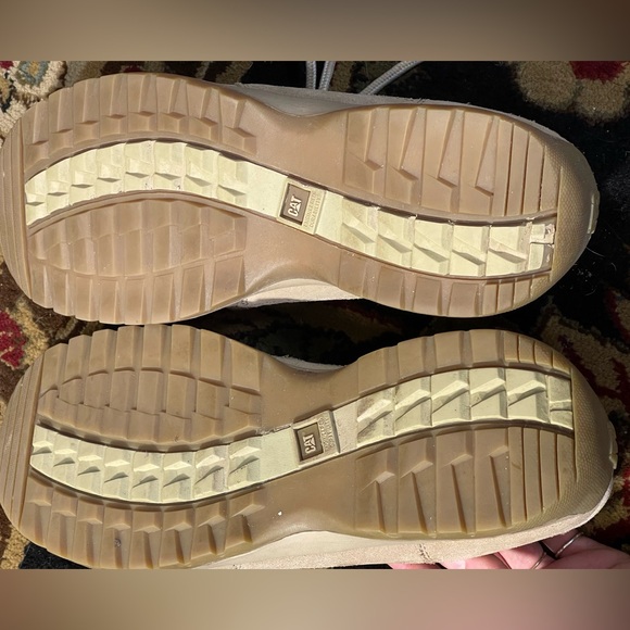 CATERPILLAR CAT TAN MENS LACE UP SNEAKERS MENS SIZE 12 WIDE EXCELLENT CONDITION - Picture 4 of 8
